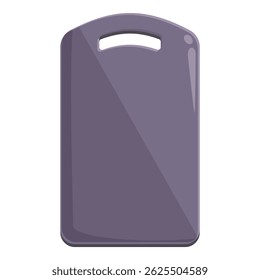 Rectangular plastic cutting board with a handle, perfect for preparing food in the kitchen