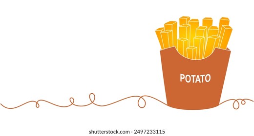 rectangular potato snack vector design