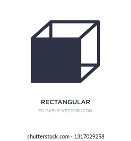 rectangular prism volume icon on white background. Simple element illustration from Shapes concept. rectangular prism volume icon symbol design.