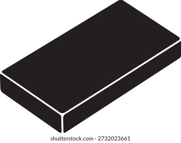 Rechteckige Produktbox Silhouette Symbol für Verpackung und Branding-Konzept