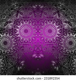 Rectangular purple ornament for design and background