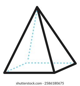 Rectangular pyramid icon. Icon about mathematics