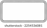 rectangular railroad frame with copy space for your text or design