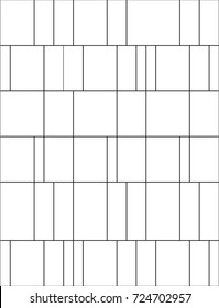Rectangular random pattern vector design. Mondrian 6
