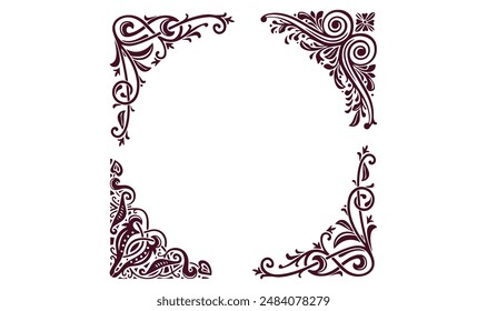 Rectangular red frame illustratrion, Icon, Line border, border, frame, angle png.eps
