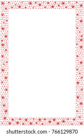 Rectangular Red Frame Stars Isolated Vector Stock Vector (Royalty Free ...