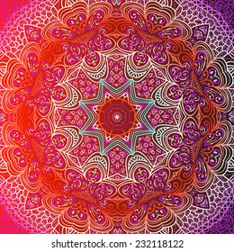 Rectangular red ornament for design and background