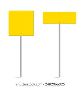 Rectangular road signs. Vector illustration