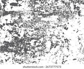 Rechteckige rustikale graue Textur. Raue Wirkung von Eis, Schnee für Winter-Design. Schmutziger erodierter Vintage-Hintergrund. Vektorgrafik.