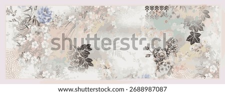 rectangular scarf design with beautiful colors for printing