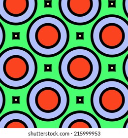 Rectangular seamless ornament with geometric figures