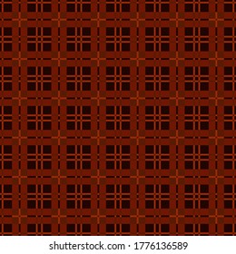 Rectangular seamless vector pattern as a tartan plaid mainly in brown hues, texture for flannel shirt, plaid, tablecloths, clothes, blankets and other textile