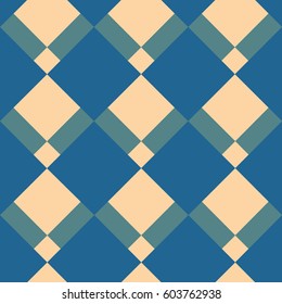Rectangular seamless vector pattern as a tartan plaid mainly.