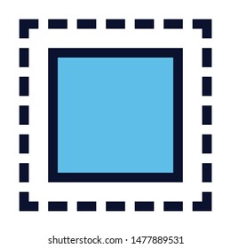 Rectangular Selection Marquee. Simple Vector Color Icon.