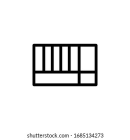 rectangular, shading and mathematics icon. Perfect for application, web, logo, game and presentation template. icon design line style