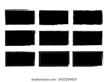 Rectangular shape icon sheet with black brush path.