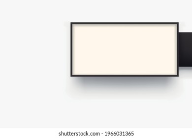 rectangular shape of light box front view