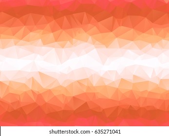 Rectangular shape low poly banner background. Abstract mosaic vector background, grid with polygons, triangles. Red and white geometric pattern, tile backdrop template.