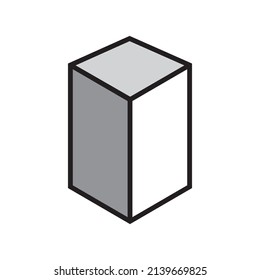 Rectangular shape on white. vector image