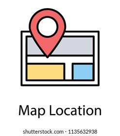 
A rectangular shape with showing some locations a map pointer, whole graphic for map and destination icon
