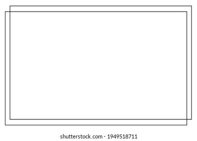 Rectangular shape in a vector on a white background
