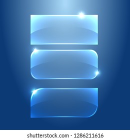 rectangular shiny glass banner