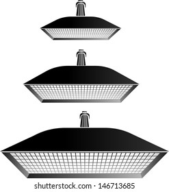 Rectangular softbox with grid