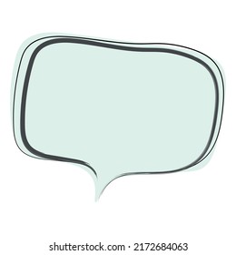 rectangular speech bubble in linear style