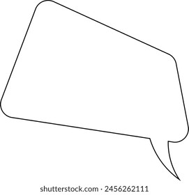 Rectangular speech bubble with pointed tail - stock vector