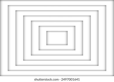 Rectangular spiral with a constant pitch winding. Template for flat horizontal springs. Element of vector pattern for background generation.