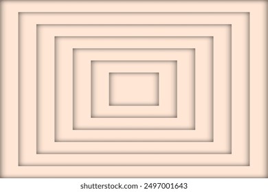 Rectangular spiral with a constant pitch winding. Template for flat horizontal springs. Element of vector pattern for background generation.