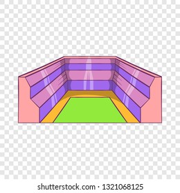 Rectangular stadium icon in cartoon style isolated on background for any web design 