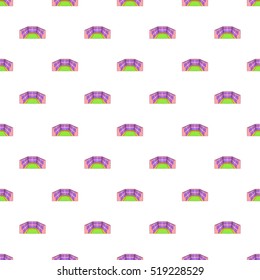 Rectangular stadium pattern. Cartoon illustration of rectangular stadium vector pattern for web