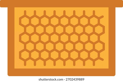 Um compartimento de armazenamento retangular com um painel de malha de favo de mel ideal para organização doméstica ou prateleiras de escritório
