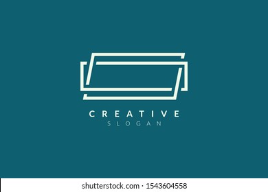 Rectangular stripe logo design. Minimalist and modern vector illustration design suitable for business and brands.