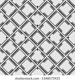 rectangular stripped black and white Art Deco seamless pattern decoration ornament