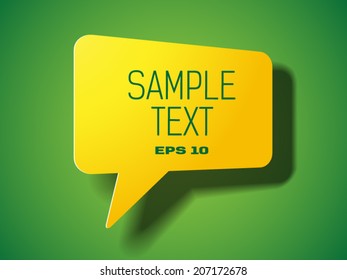 rectangular text bubble with shadow