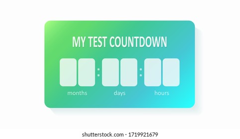 Rectangular time-counting sticker in the style of the social network Instagram. The concept of a stream, story, blog. Vector illustration