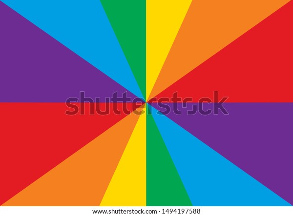 \
rectangular\
vector art divided with rainbow\
colors