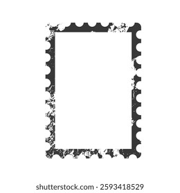 Rectangular vector frame featuring rounded corners, dotted edges, and a grunge texture, providing a vintage and distressed aesthetic