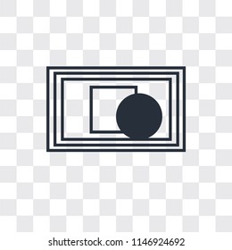 Rectangular vector icon isolated on transparent background, Rectangular logo concept
