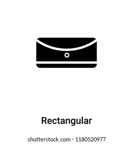 Rectangular icon  vector isolated on white background, logo concept of Rectangular  sign on transparent background, filled black symbol