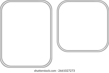 foto vetorial retangular e moldura de colagem
