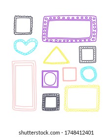 
Rectangular victorian ornaments photo frames in vector. Decorative colorful vintage frames borders backgrounds.