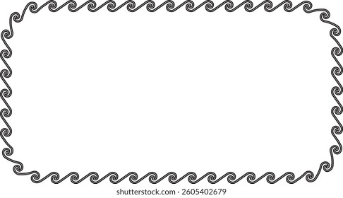 rectangular Vitruvian scroll pattern frame