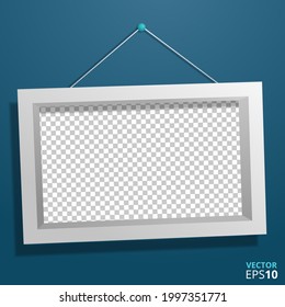 Rectangular wall picture ot photo frame mockup