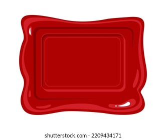 Rectangular waxing seal hand drawn illustration