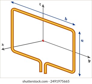 Rectangular wire loop rotating at angular velocity