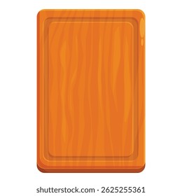 Rectangular wooden cutting board with wood grain pattern, for food preparation and kitchen use