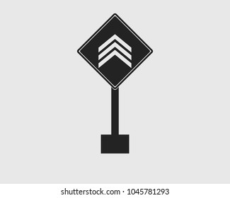 Rectangular Zebra crossing  sign of street